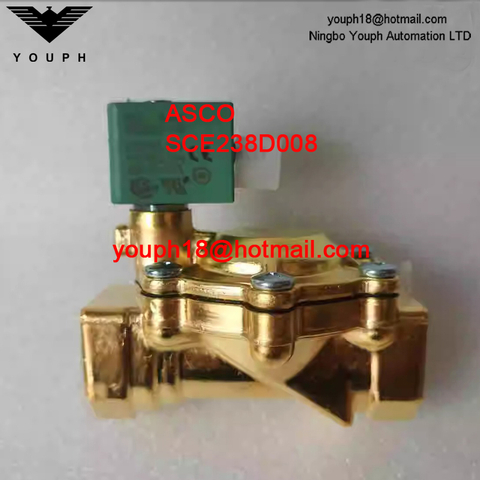 ASCO SCE238D008 G1/2" Orifice 15mm Normally Closed Brass Solenoid Valve