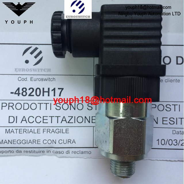 Euroswitch 4820H17 Zinc plated steel case 200-400 bar SPDT CONTACTS PISTON PRESSURE SWITCH