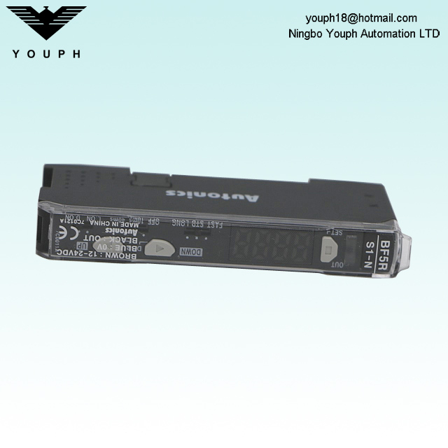 Autonics BF5R-S1-N NPN Red LED Single Display Digital Fiber Sensor Proximity Switch