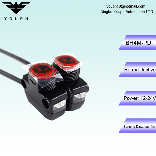 Autonics BH4M-PDT Retroreflective Built-in Polarized Filter Interference prevention Photoelectric Sensor