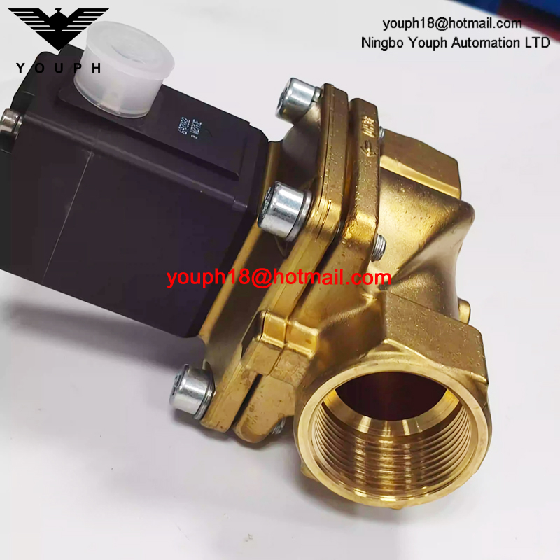 Burkert 00085291 0290A Series NBR Diaphragm 2/2-way G1-1/4 Brass Servo-controlled Solenoid Valve