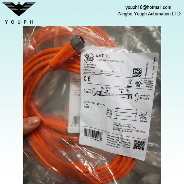 IFM EVT105 VDOGH040VAS0003E04STGH040VAS Connection Cable