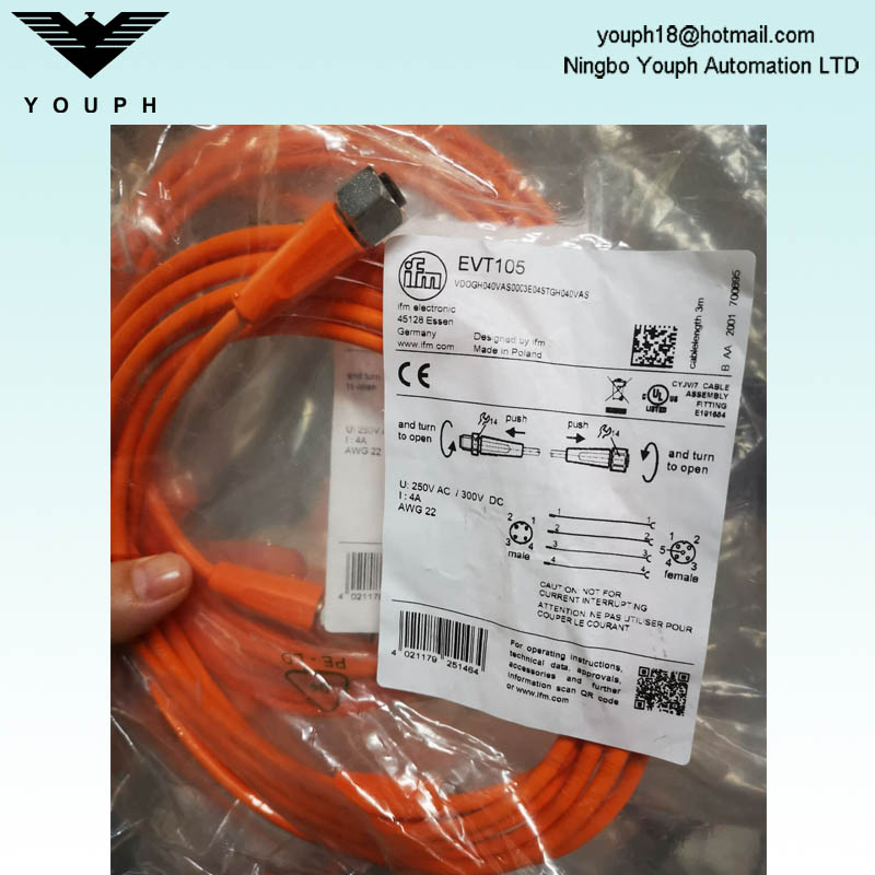 IFM EVT105 VDOGH040VAS0003E04STGH040VAS Connection Cable