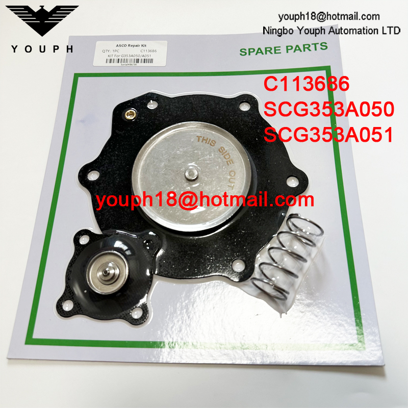 ASCO C113686 SCG353A051 2-1/2" Pulse Valve NBR Diaphragm Repair Kit