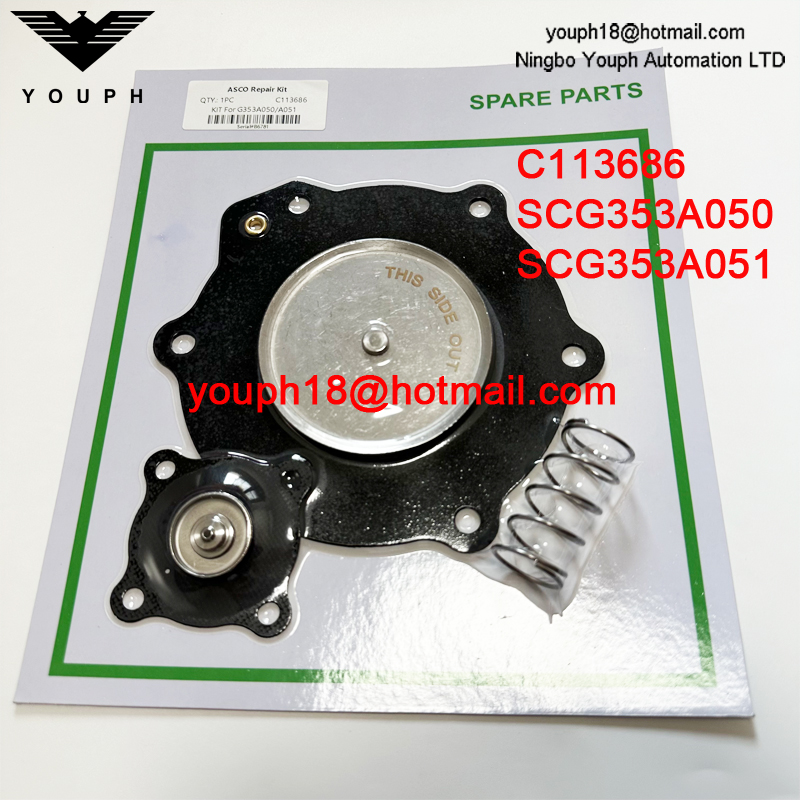 ASCO C113686 SCG353A051 2-1/2" Pulse Valve NBR Diaphragm Repair Kit