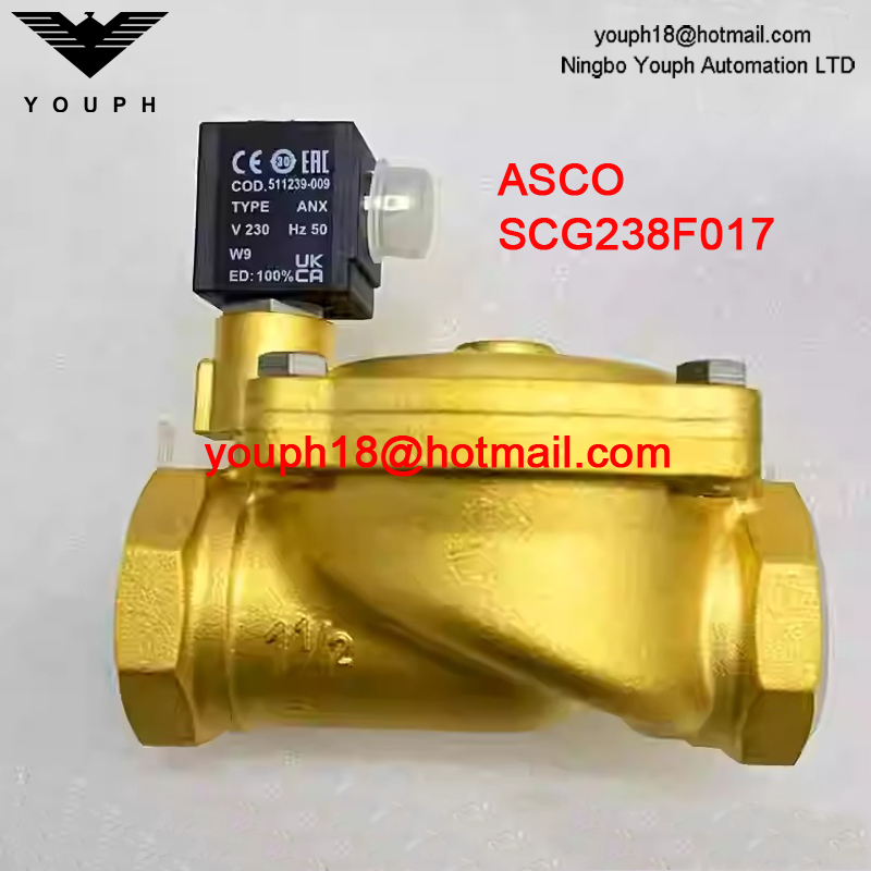 ASCO 238 SCG238D017 G1.5" Normally Closed Brass Solenoid Valve