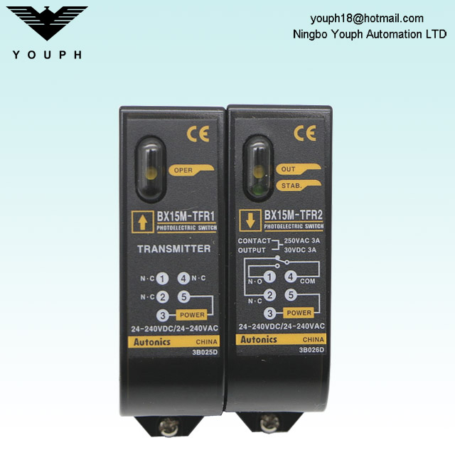 Autonics BX15M-TFR BX15M-TFR-T Emitter Receiver Through-beam Photo Sensor