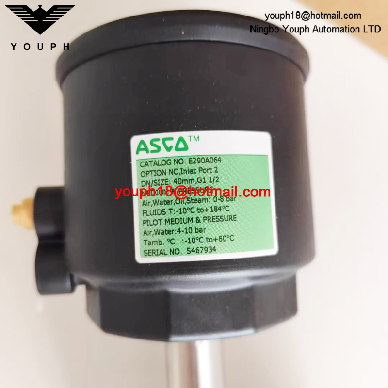 ASCO E290A064 40mm 1-1/2 Stainless Steel AISI 316L Pressure Operated Angle Seat VALVE