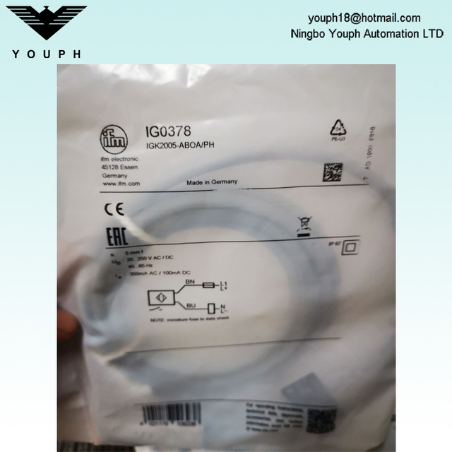 IFM IG0378 IGK2005-ABOA/PH Inductive Sensor