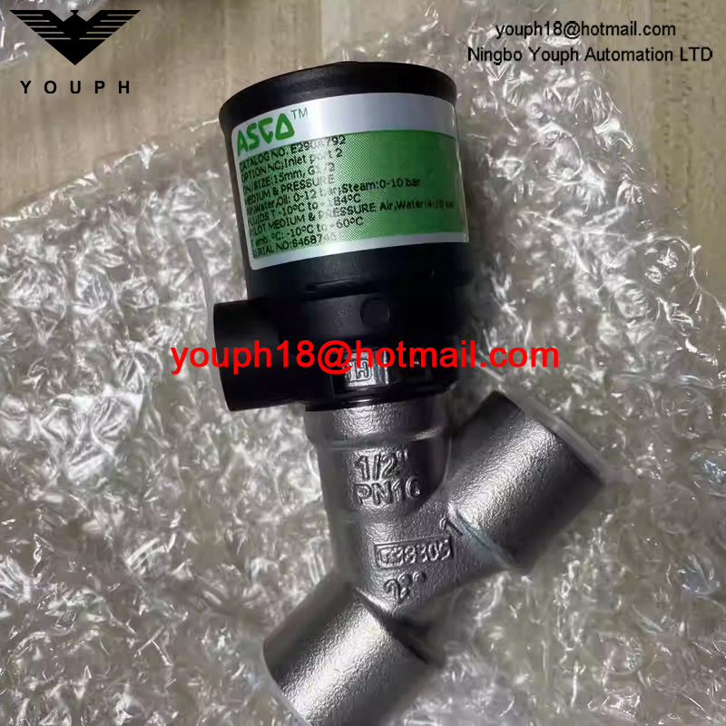 ASCO E290A792 E290A792VI E290B393 E290B395 E290B063 E290B067 Stainless Steel AISI 316L Pressure Operated Angle Seat VALVE