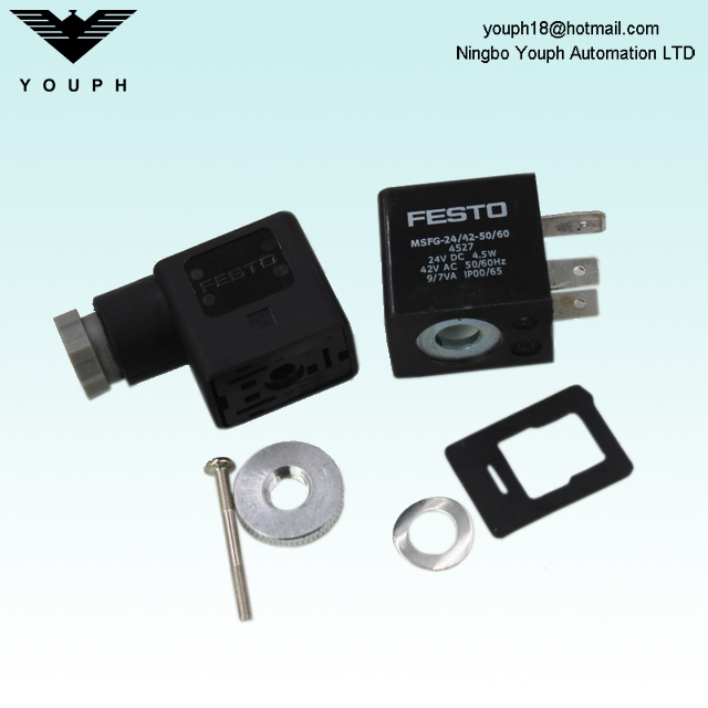 FESTO MSFG-24/42-50/60 24V DC 4527 Solenoid Coil for Tiger Classic Solenoid Valves MFH-5-1/8 MFH-5-1/4