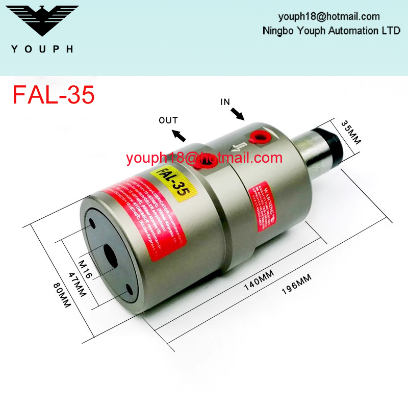 FAL-18 FAL-25 FAL-35 FAL series linear vibrator Pneumatic piston rod telescopic straight line impact vibrator