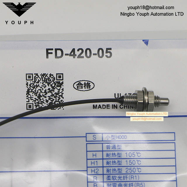 AUTONICS FD-420-05 Diffuse Reflective Type Fiber Optic Cable Photo Sensor