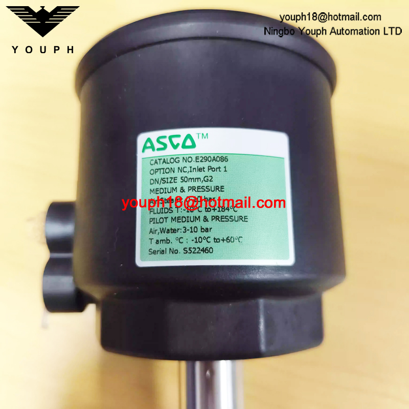 ASCO E290A086 size 50mm NC Hot water EMERSON Stainless Steel Angle Seat VALVE