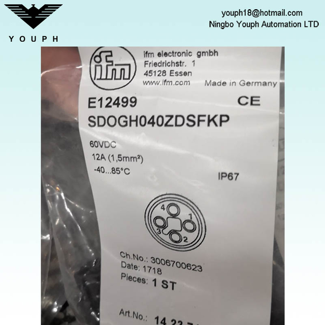 IFM E12499 SDOGD040ZDSFKP E12499 Wirable Socket