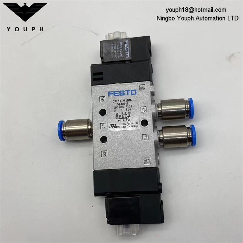 Festo CPE14-M1BH-5J-QS-8 196908 5/2 double solenoid 24V DC Electric Solenoid valve