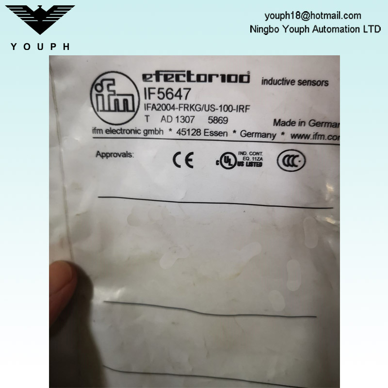 IFM IF5647 IFA2004-FRKG/US-100-IRF Inductive Sensor
