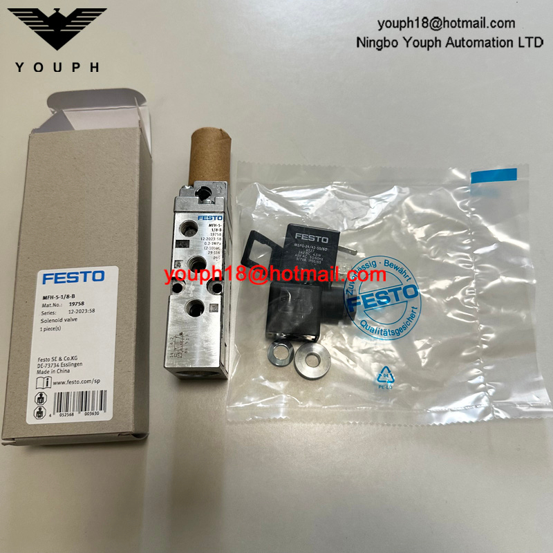 FESTO MFH-5-1/8-B 19758 With coil 24VDC 220VAC Tiger valve 2000 Solenoid valve