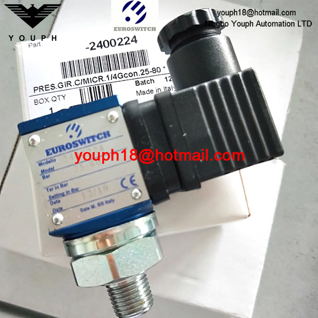 Euroswitch 2400223 2400224 2400225 2400226 FKM SPDT contacts Piston pressure switch