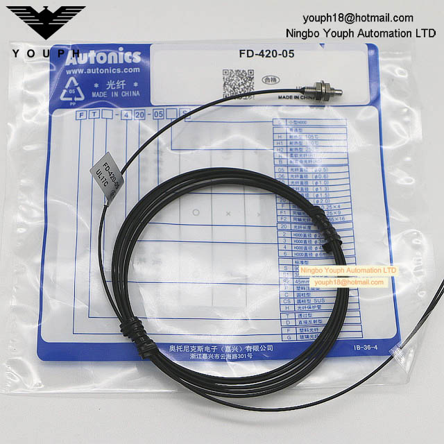 AUTONICS FD-420-05 Diffuse Reflective Type Fiber Optic Cable Photo Sensor