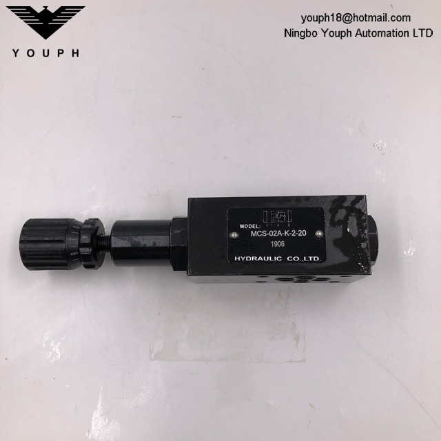 MCS-02A-K-2-20 MCS-02B-K-2-20 MHA-02 MHA-03 MHA-04 MHA-06 MHB-02 Hydraulic Valve