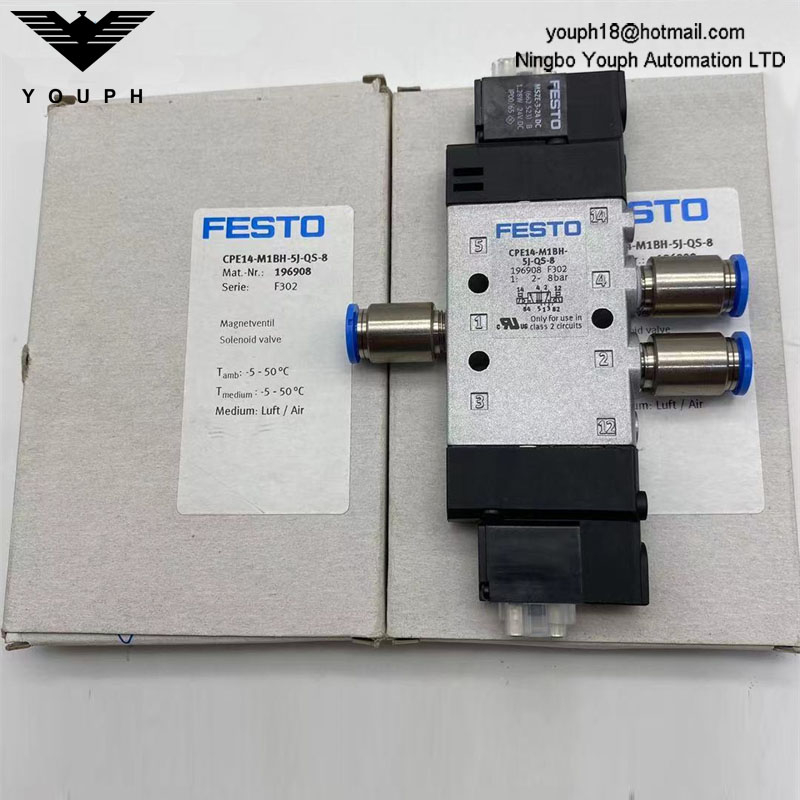 Festo CPE14-M1BH-5J-QS-8 196908 5/2 double solenoid 24V DC Electric Solenoid valve