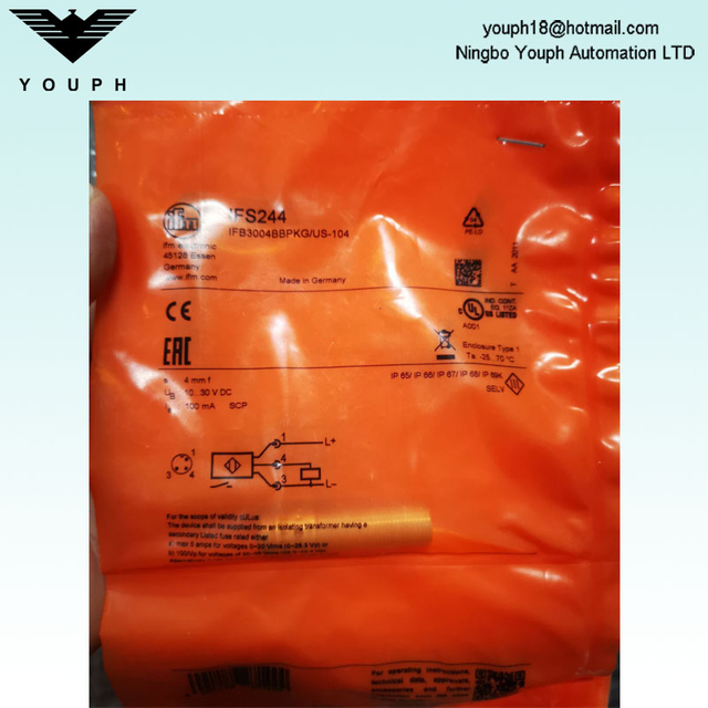 IFM IFS244 IFB3004BBPKG/US-104 PNP Inductive sensor