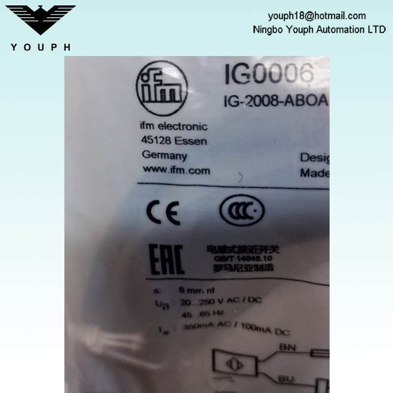 IFM IG0006 IG-2008-ABOA Inductive Sensor