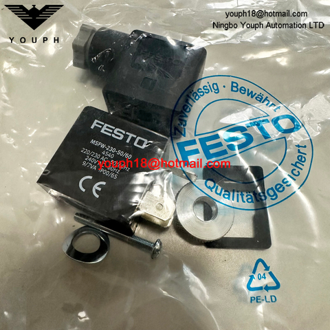 FESTO MSFW-230-50/60 4540 230V AC 50/60 Hz Tiger Valve MFH-5-1/4 Solenoid Coil
