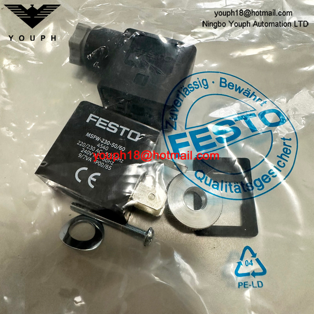 FESTO MSFW-230-50/60 4540 230V AC 50/60 Hz Tiger Valve MFH-5-1/4 Solenoid Coil