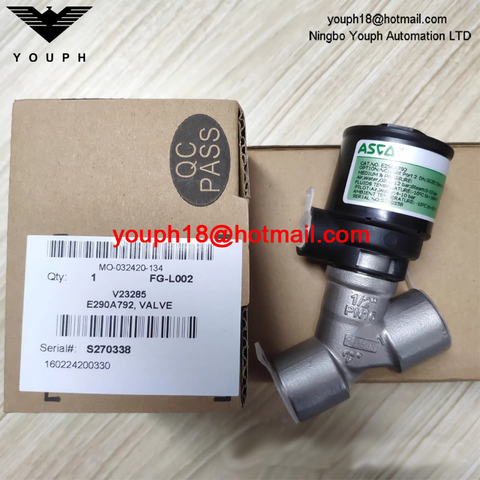 ASCO E290A792 E290A792VI E290B393 E290B395 E290B063 E290B067 Stainless Steel AISI 316L Pressure Operated Angle Seat VALVE