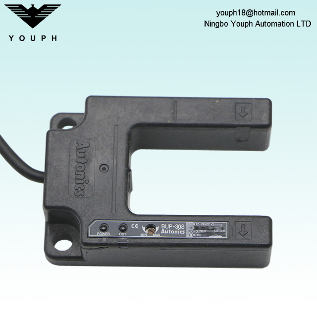 Autonics BUP-30S NPN Open Reinforced Plastic Case U-shaped Through-beam Photoelectric Sensor