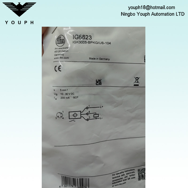 IFM IG6623 IGK3005-BPKG/US-104 Inductive Sensor