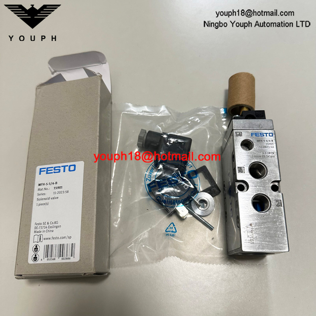 FESTO MFH-5-1/4-B 15901 With Solenoid coil 5/2-way Tiger 2000 Pneumatic valve