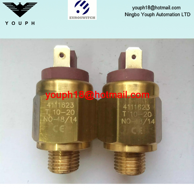 Italy Euroswitch 4111623 4111620 4120120 1/4" Gas cylindrical Diaphragm pressure switch
