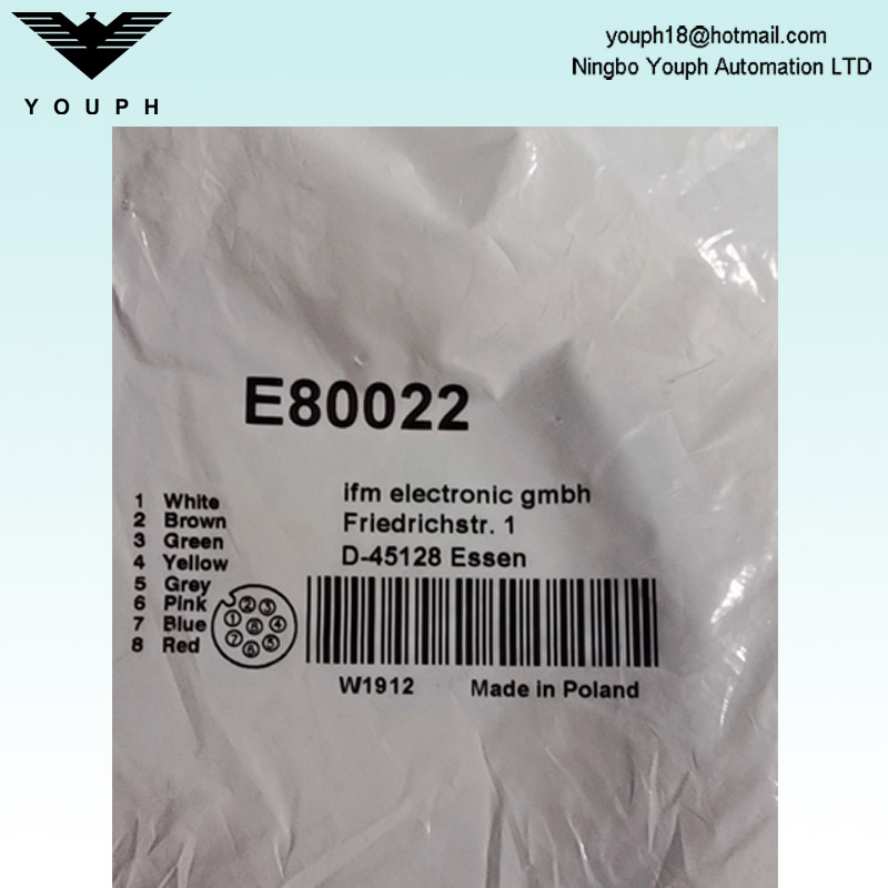 IFM E80022 ADOAH080MSS0002K08 8 pole Connecting Cable with Socket