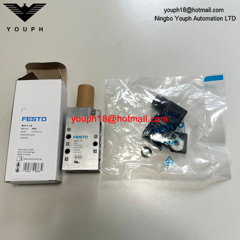 FESTO MFH-5-1/8 9982 With coil 24VDC 220VAC 5/2-way MFH Tiger Classic Solenoid valve