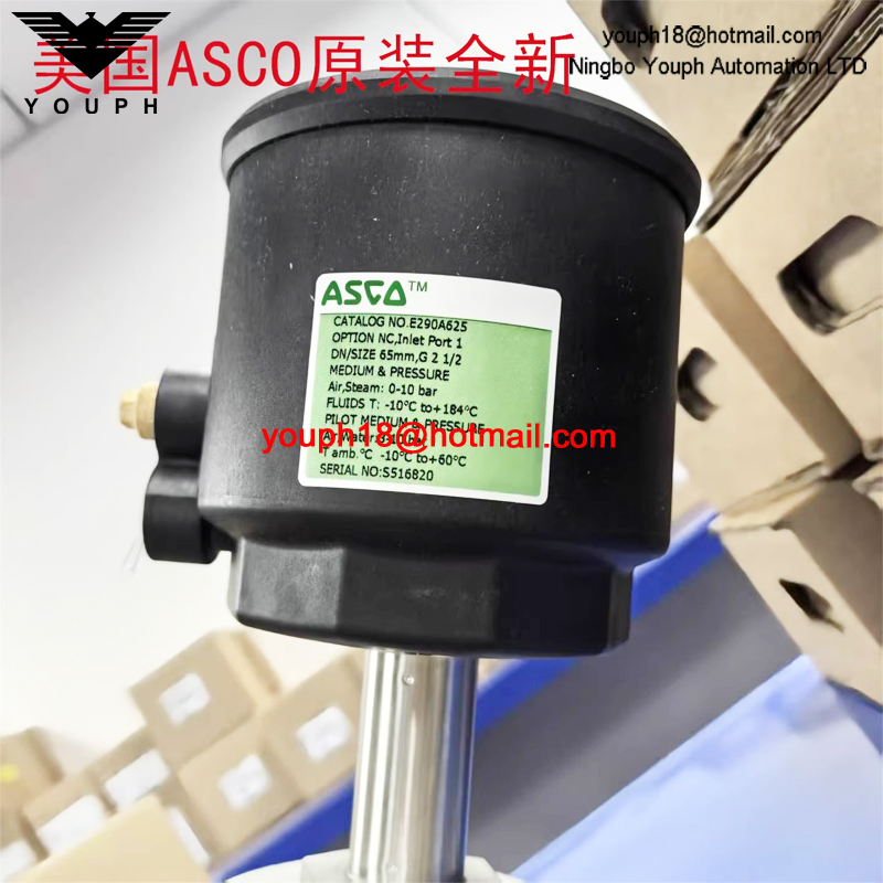 ASCO EMERSON E290A625 DN65mm G2.5 High Temperature Stainless Steel Angle Seat VALVE
