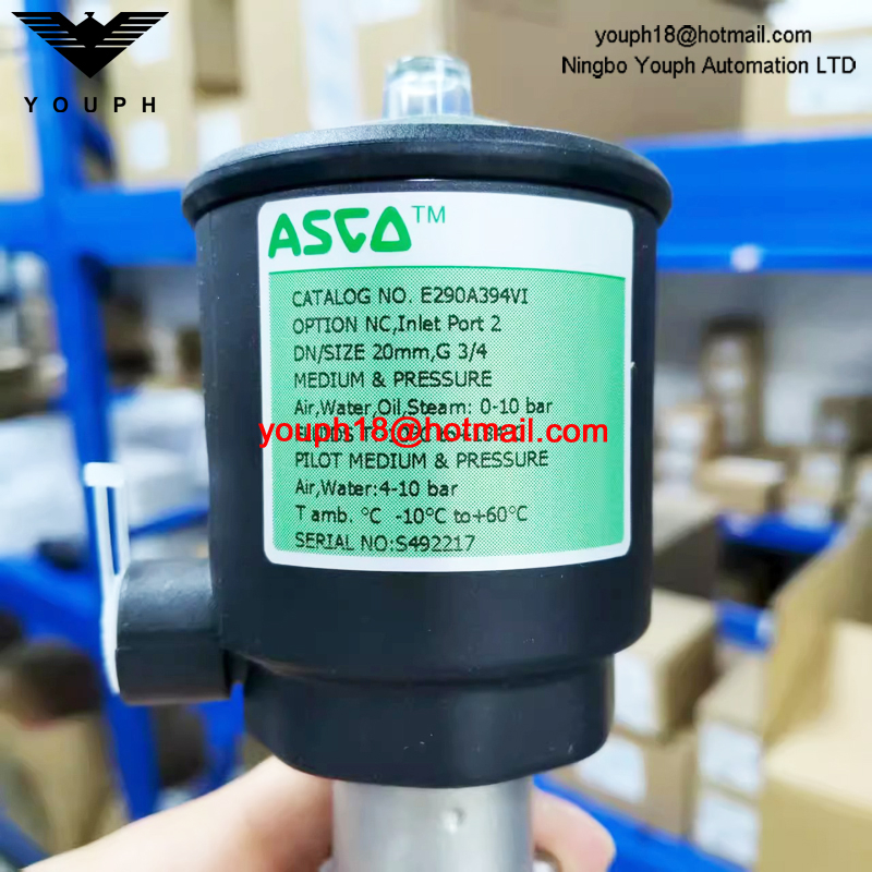 ASCO E290A394 E290A394VI 20mm G3/4 Port EMERSON Stainless Steel Angle Seat VALVE