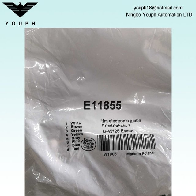 IFM Eltectronic GMBH E11855 ADOGH080MSS0010K08 Connecting Cable with Socket