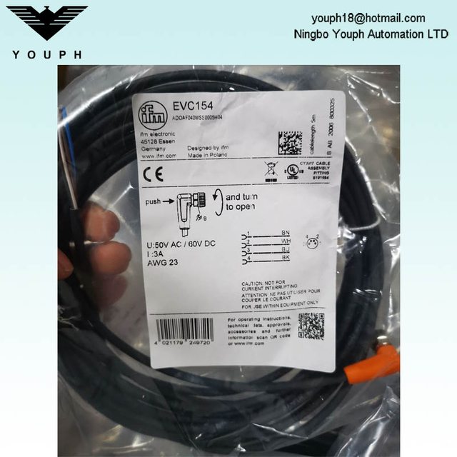 IFM EVC154 ADOAF040MSS0005H04 Connecting Cable with Socket