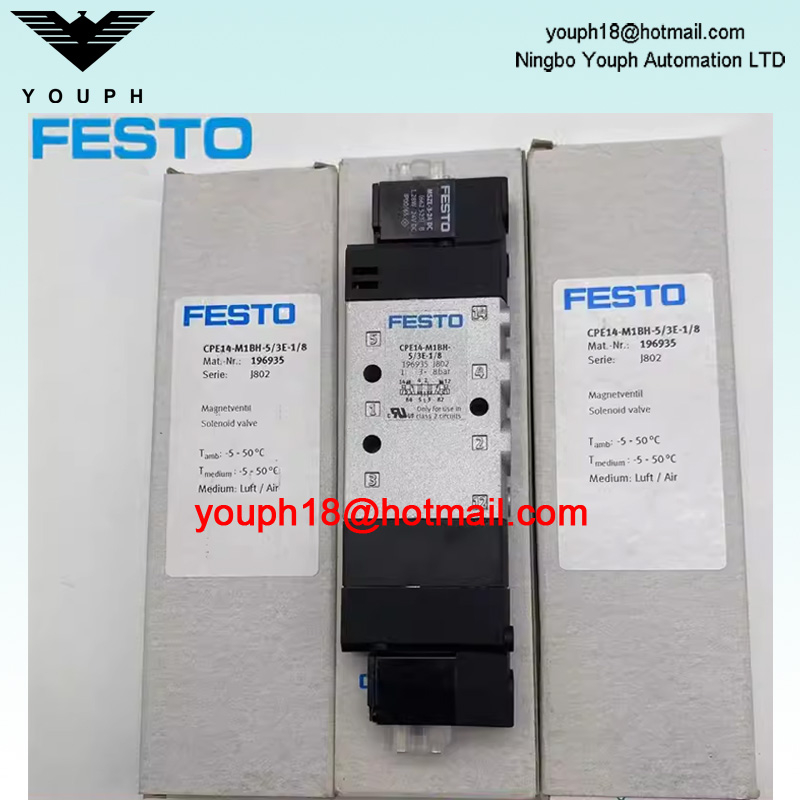 Festo CPE14-M1BH-5/3E-1/8 196935 5/3 exhausted 24VDC Solenoid valve