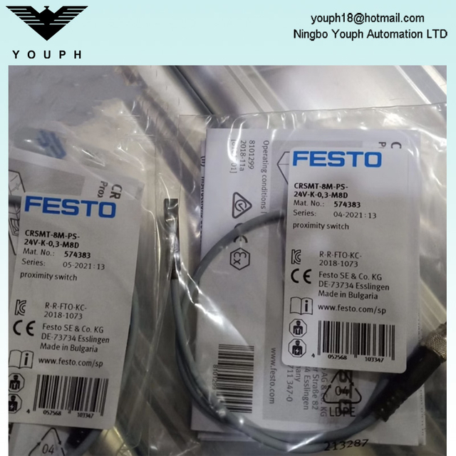 Festo CRSMT-8M-PS-24V-K-0,3-M8D-EX2 574383 CRSMT PNP Proximity sensor Position Switch