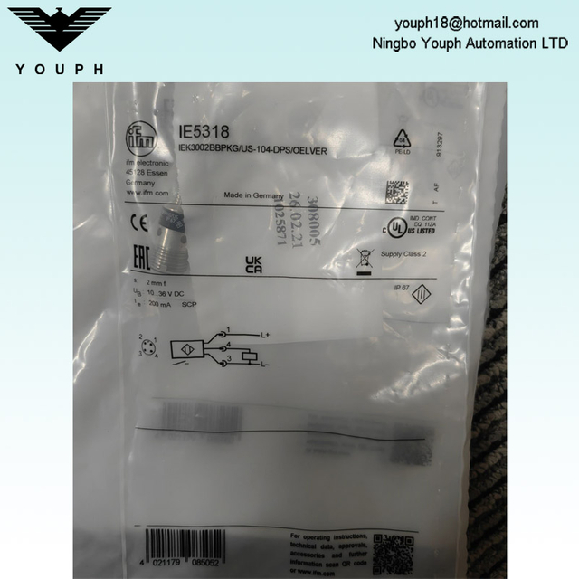 IFM IE5318 IEK3002BBPKG/OELVER/US-104 Inductive Sensor