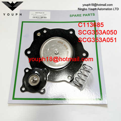 ASCO C113685 SCG353A050 SCG353A051 2" 2-1/2" Pulse Valves Buna-N Diaphragm Repair Kit