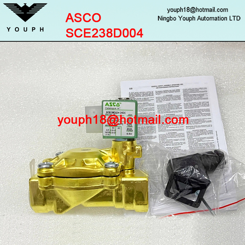ASCO SCE238D004 G3/4 Orifice size 20mm Normally Closed Brass Solenoid Valve