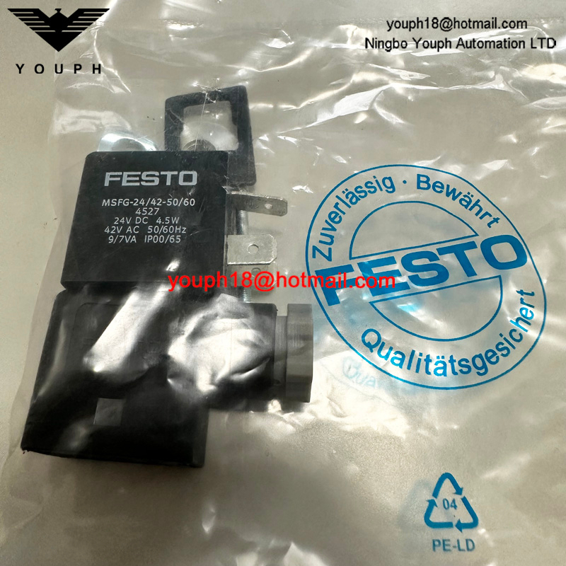 FESTO MSFG-24/42-50/60 4527 24V DC Tiger Classic Solenoid Valve MFH-5-1/8 MFH-5-1/4 Solenoid Coil