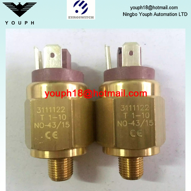 Euroswitch 3111122 3110123 31 31V Series Textile machine FKM Diaphragm air pressure switch