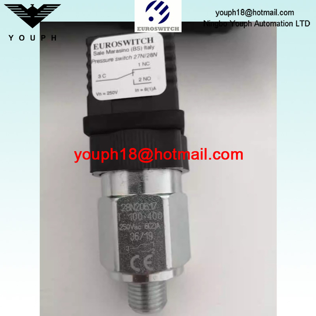 EUROSWITCH 28N20617 28N21517 28N22617 28N SPDT contacts Diaphragm pressure switch