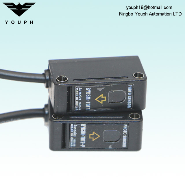 Autonics BYD3M-TDT-P Through-beam NPN Open Collector Output Photo Sensor